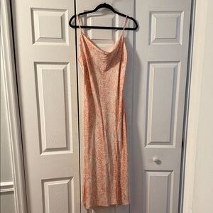 Peach Floral Slip Dress
